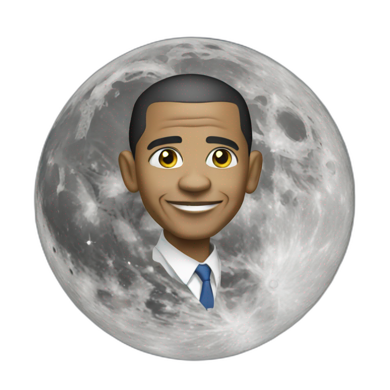 obama on the moon emoji