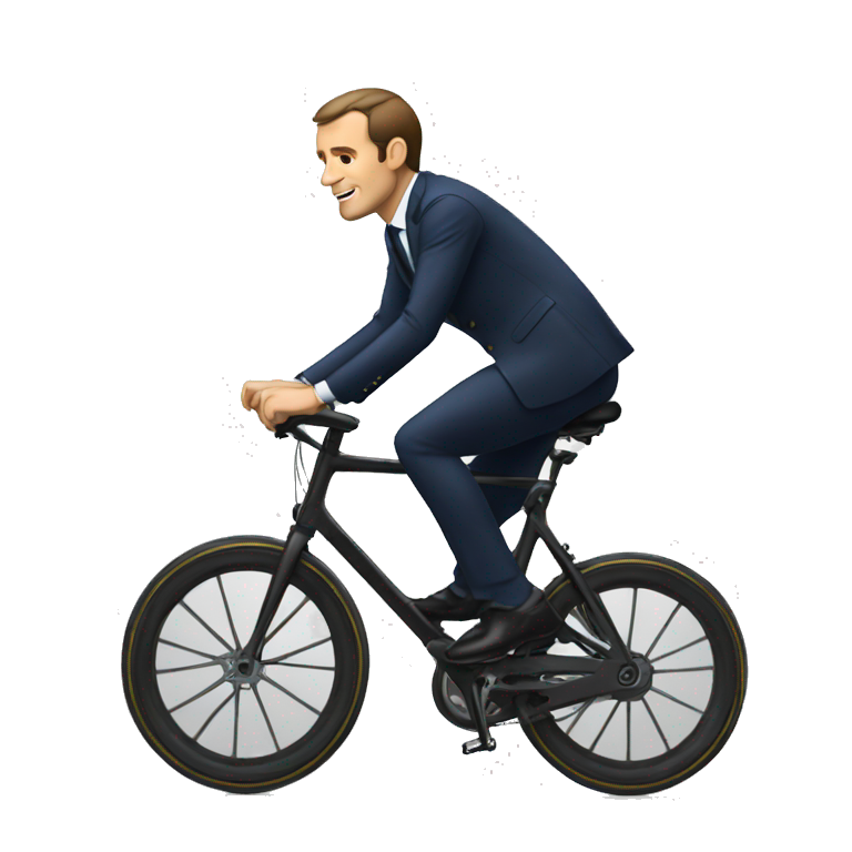 Macron sur le velo emoji