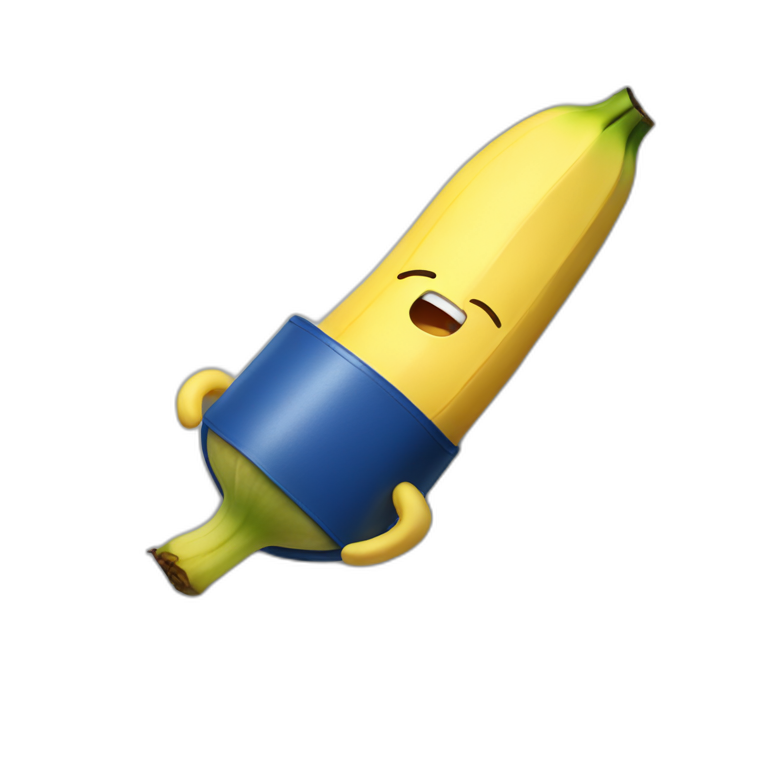Exhausted banana emoji
