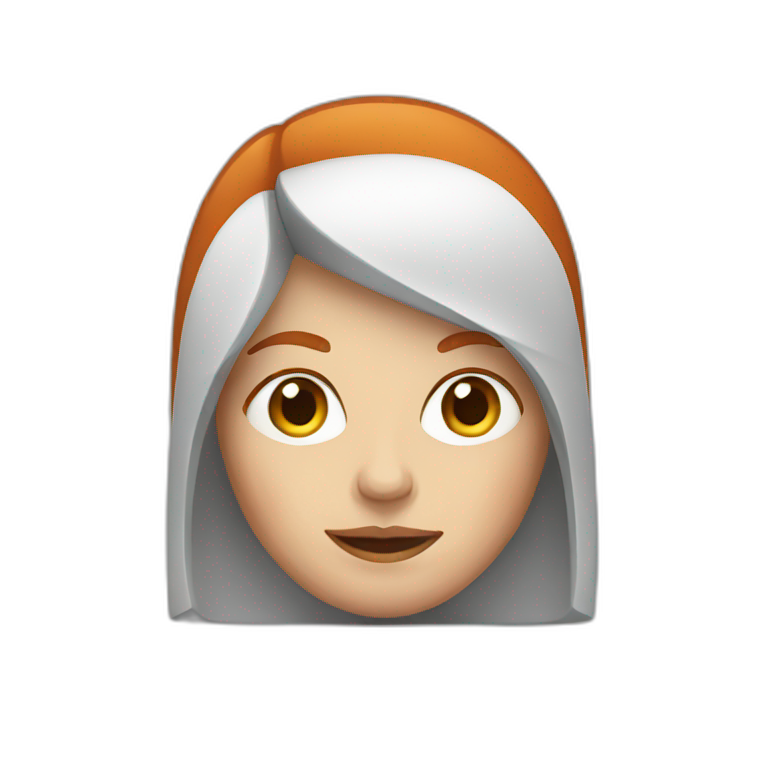 red head woman with computer emoji