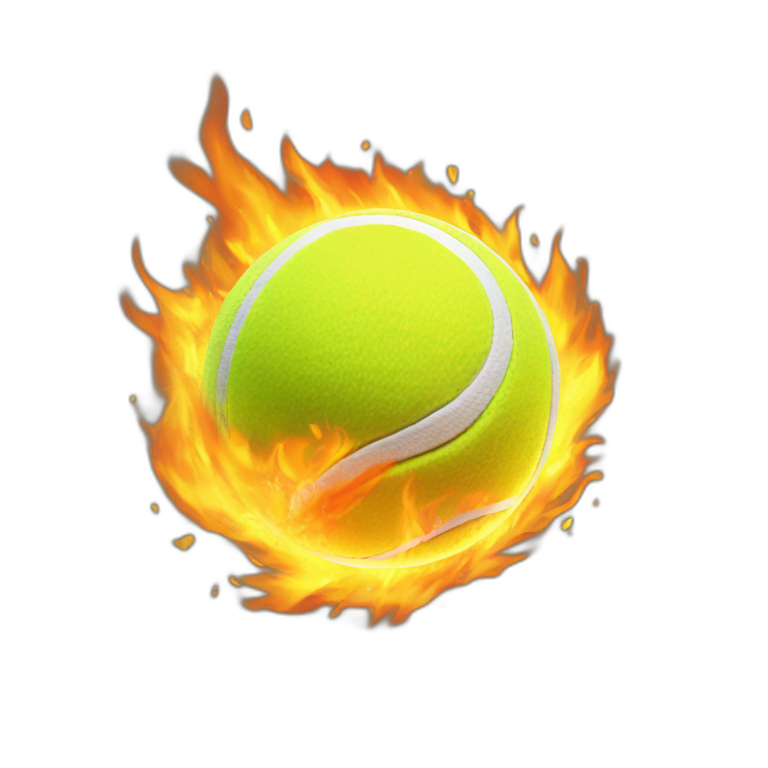 tennis ball fire emoji