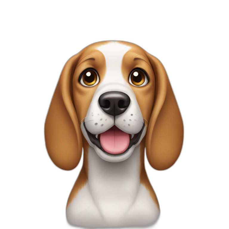 Smiling beagle emoji