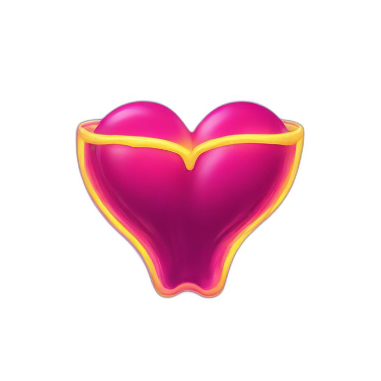Juicy booty neon sign style  emoji