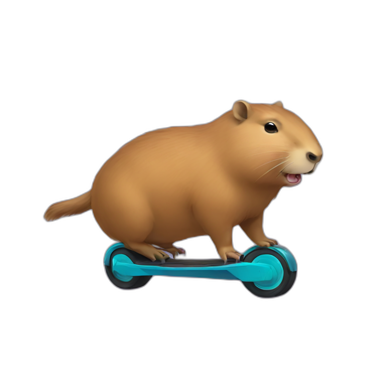 capybara on a onewheel$ emoji