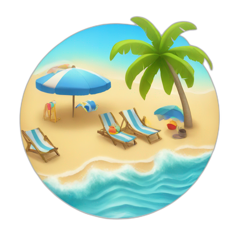 BEACH AND SUMMER | AI Emoji Generator