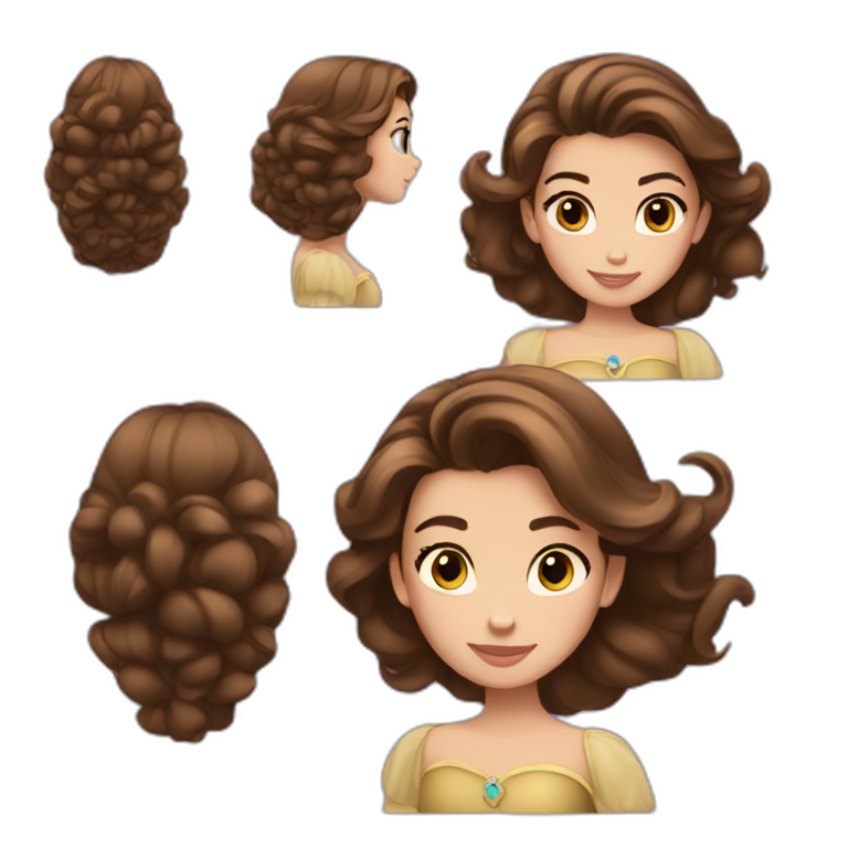 disney princess brown hair emoji