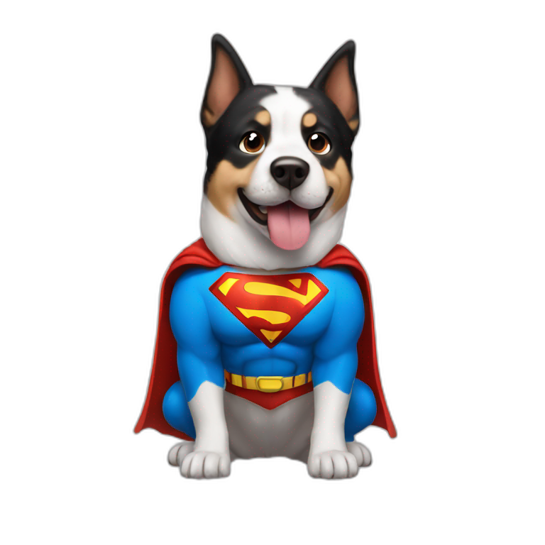 Super man dog emoji