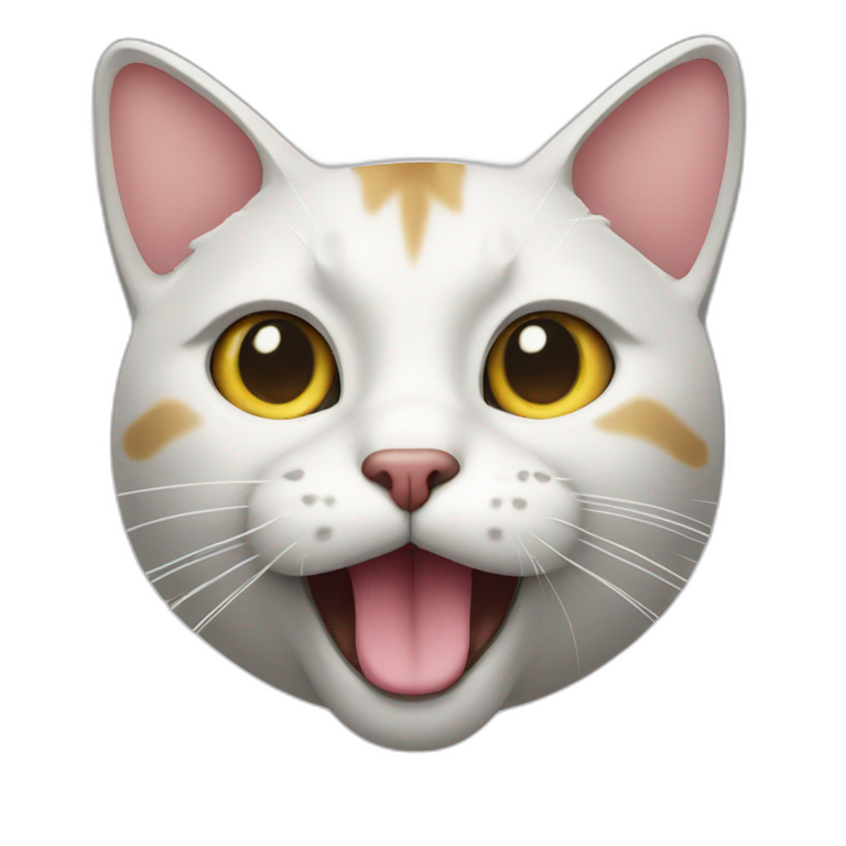 Cat with dollar tongue emoji