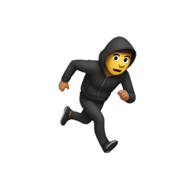 person from mexico running from a thief emoji