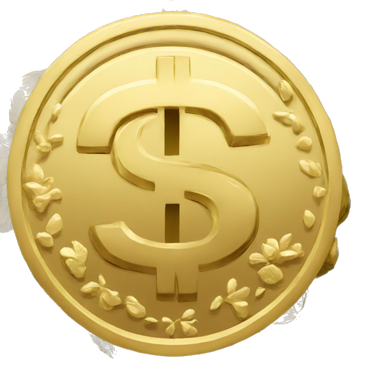 Golden dollar sign emoji