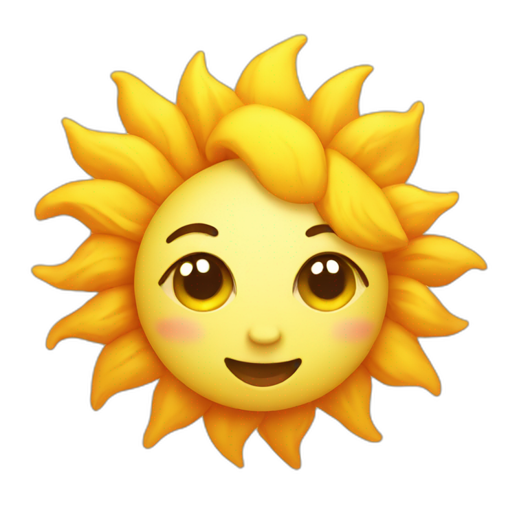 Cute sun love emoji