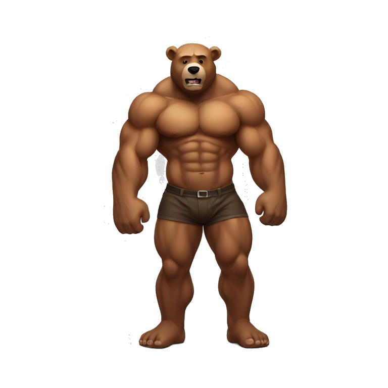 A muscular bear man emoji