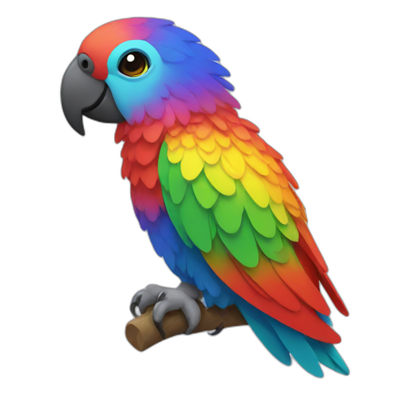 rainbow parrot emoji