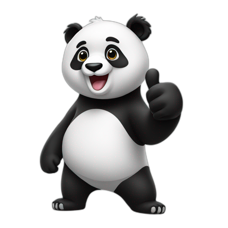 Panda giving thumbs up emoji