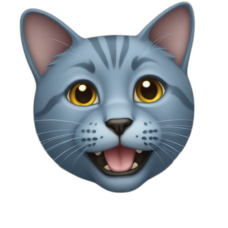 English Short Blue Cat emoji