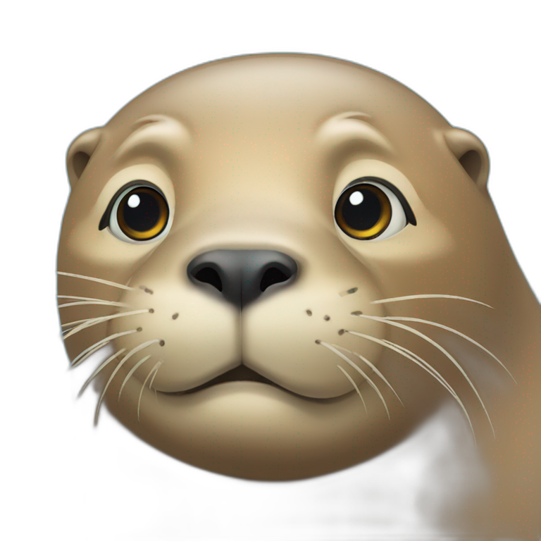 super blushing sea lion emoji
