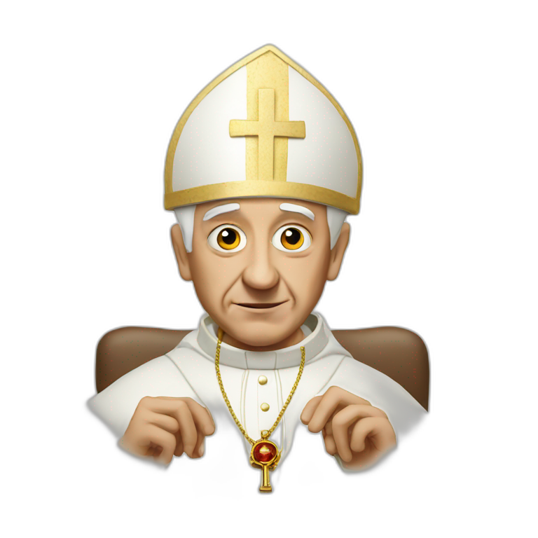 The pope stoned emoji