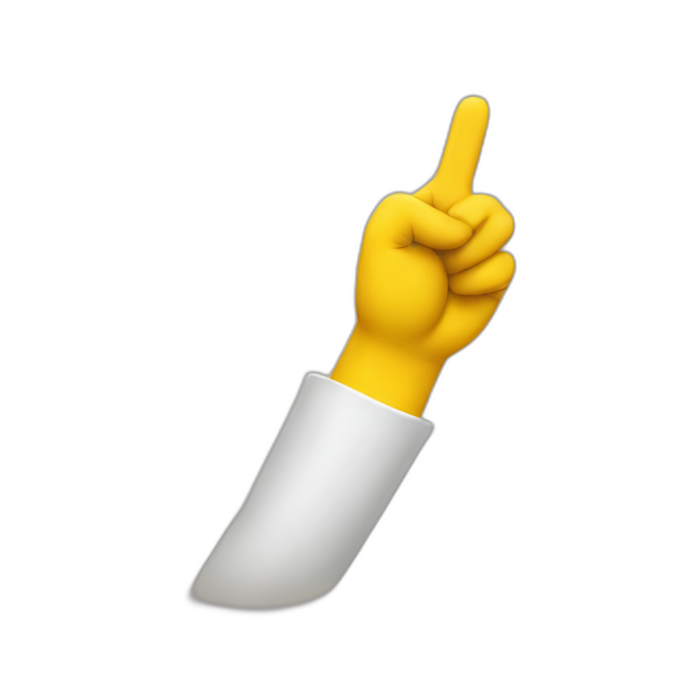 Yellow finger pointing up emoji