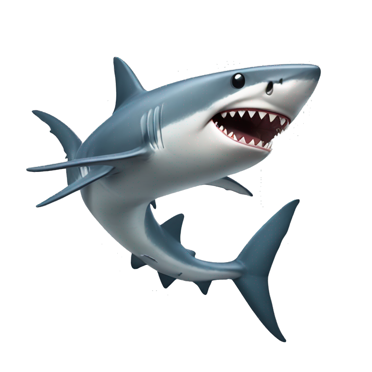  A shark that is flying emoji