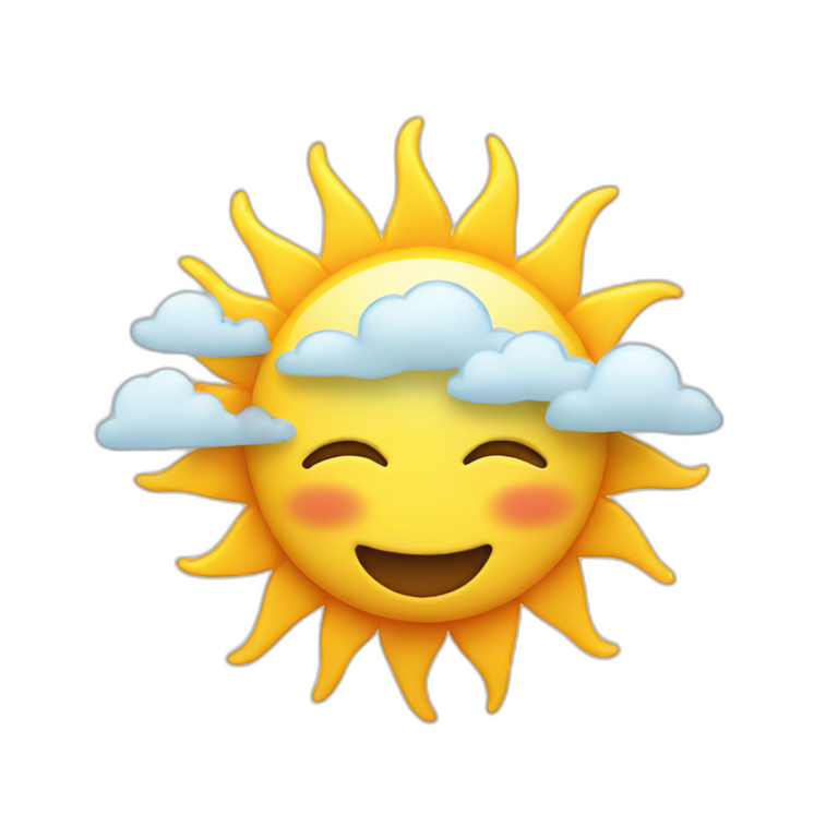 sun and cloud emoji