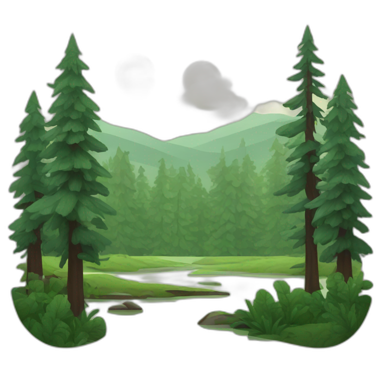 Latvian forest landscape emoji