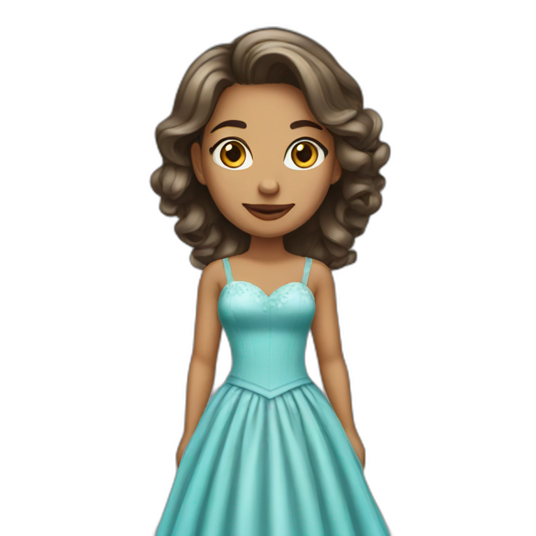 pretty woman wearing a dress emoji
