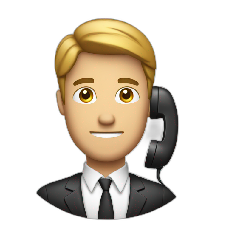 Business man on the phone emoji