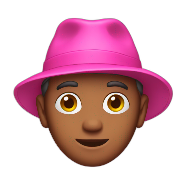 man with a pink hat emoji