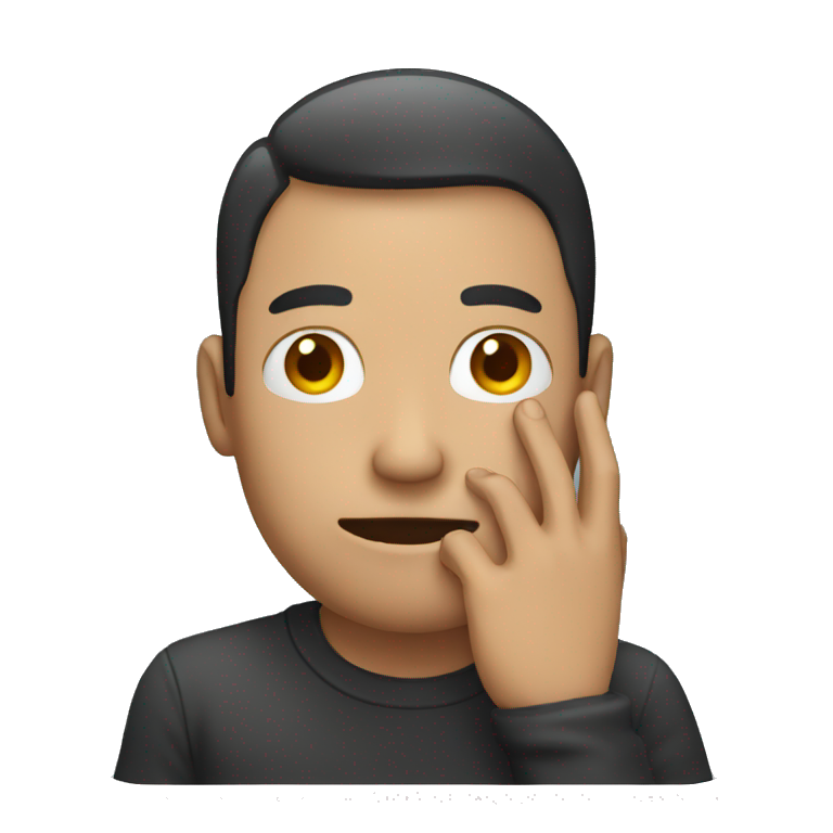 MAN WITH HAND ON HIS FACE emoji