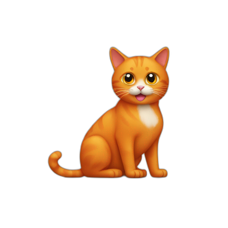 Orange cat and dark cat emoji