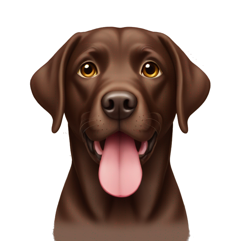 chocolate Labrador retriever emoji