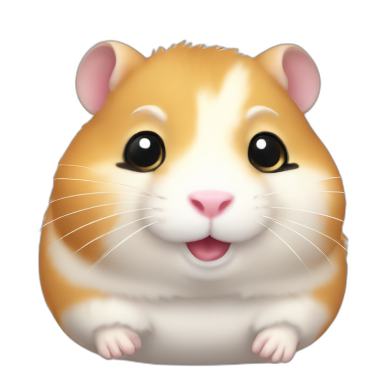 Cute little Chubby Hamster  emoji