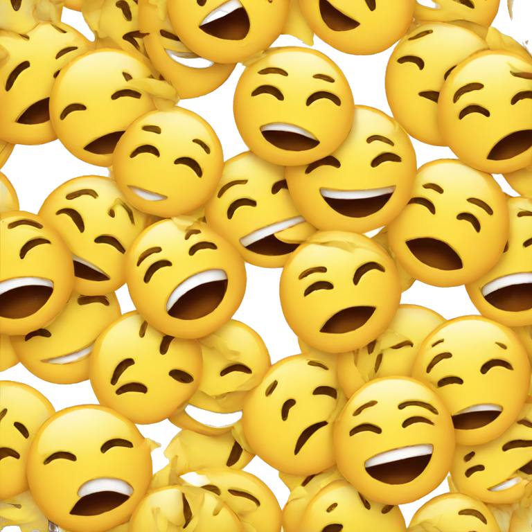 Emoji smiling with sad half emoji