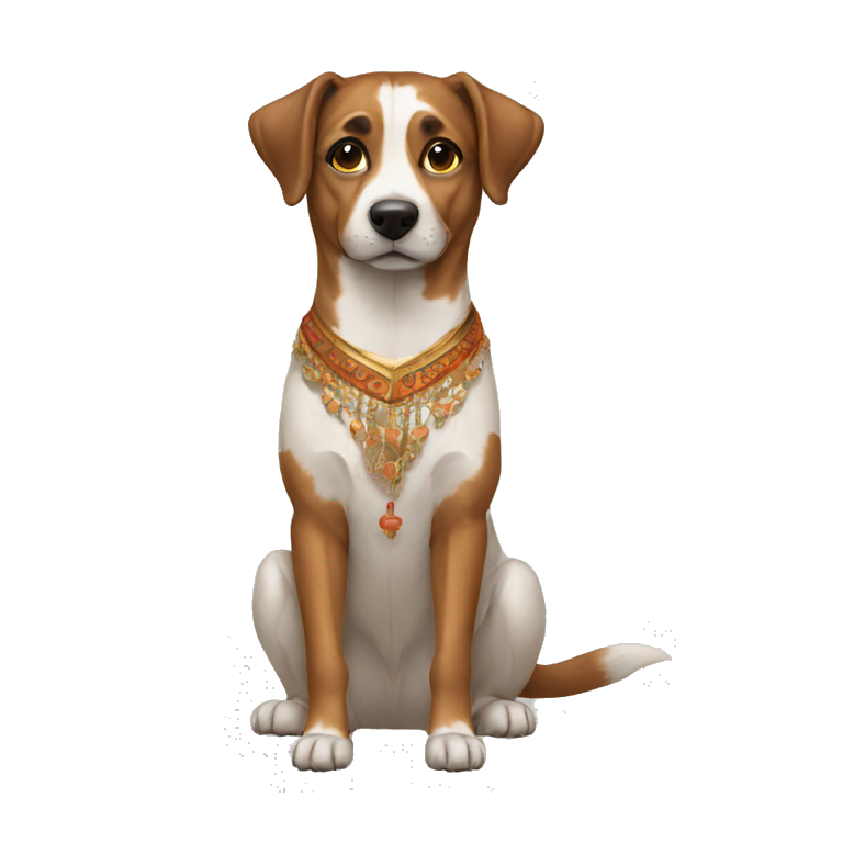 Dog wearing gulf traditional clothing  emoji