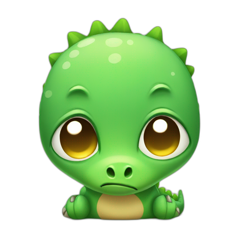 cute dinosaur sad emoji