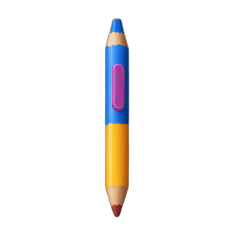 Crayon avec dessin emoji