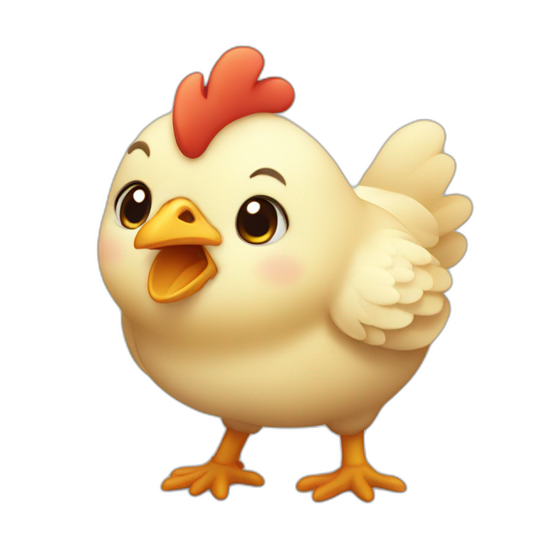 Cute little Chubby Chicken  emoji