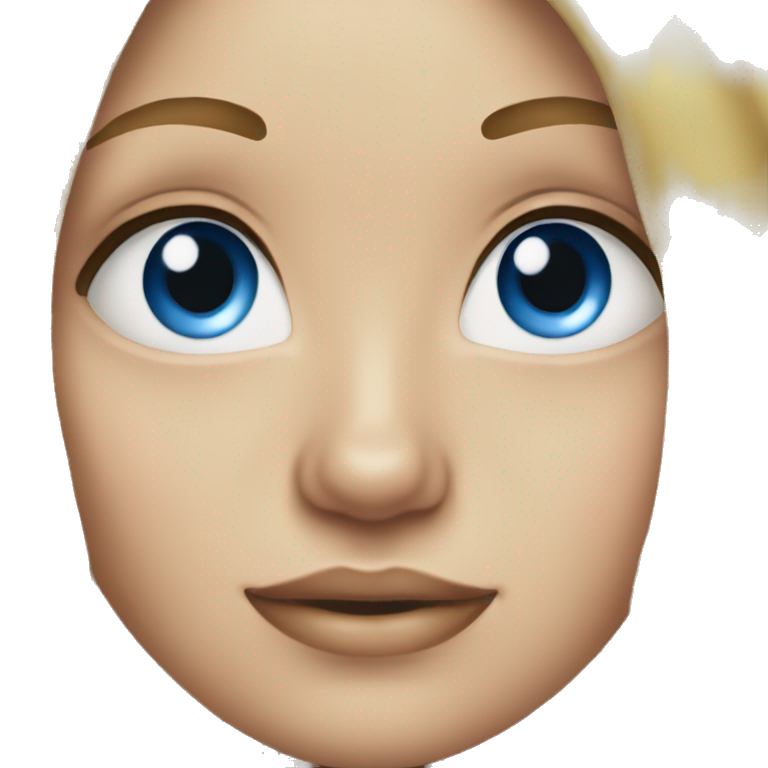Girl Blonde hair blue eye emoji