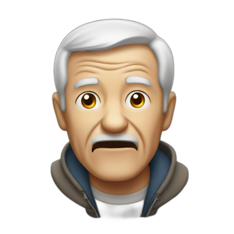 old man yells at emoji