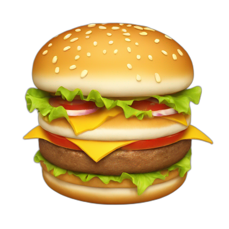 Hamburger want to say something emoji