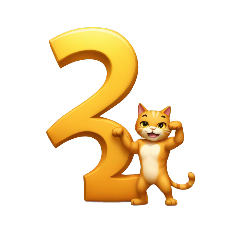 two muscular cats holding up the number 13 emoji
