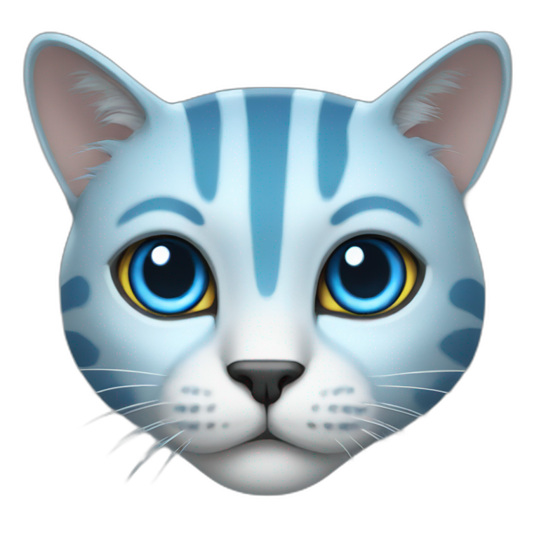 robot blue cat emoji