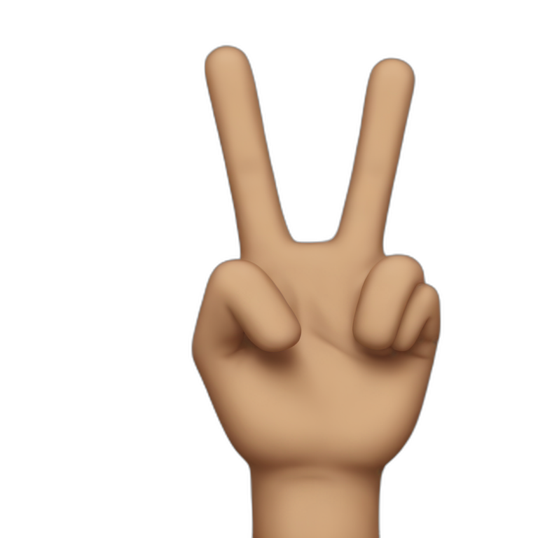 hand sign in front of screen emoji