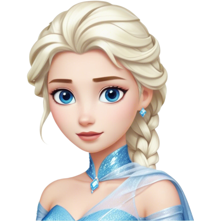 Cinematic Realistic Elsa Portrait, depicted with lifelike skin texture ...