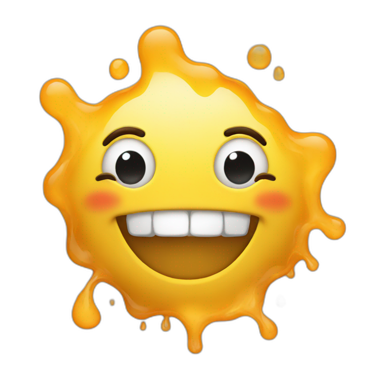happy emoji melting emoji