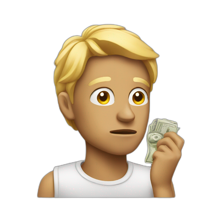 thinking about money  emoji