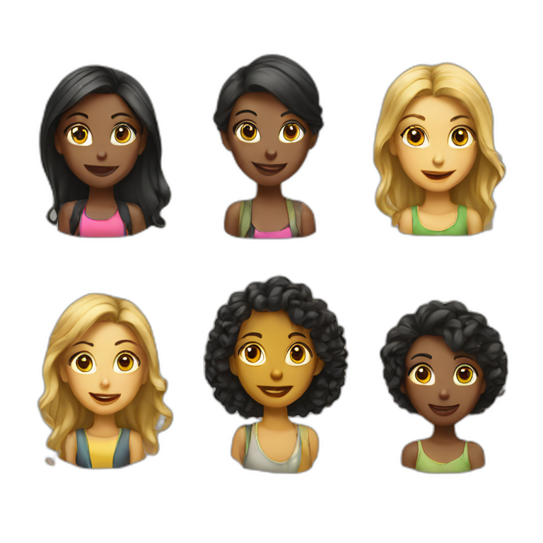 group-of-girls-lot-of-money emoji