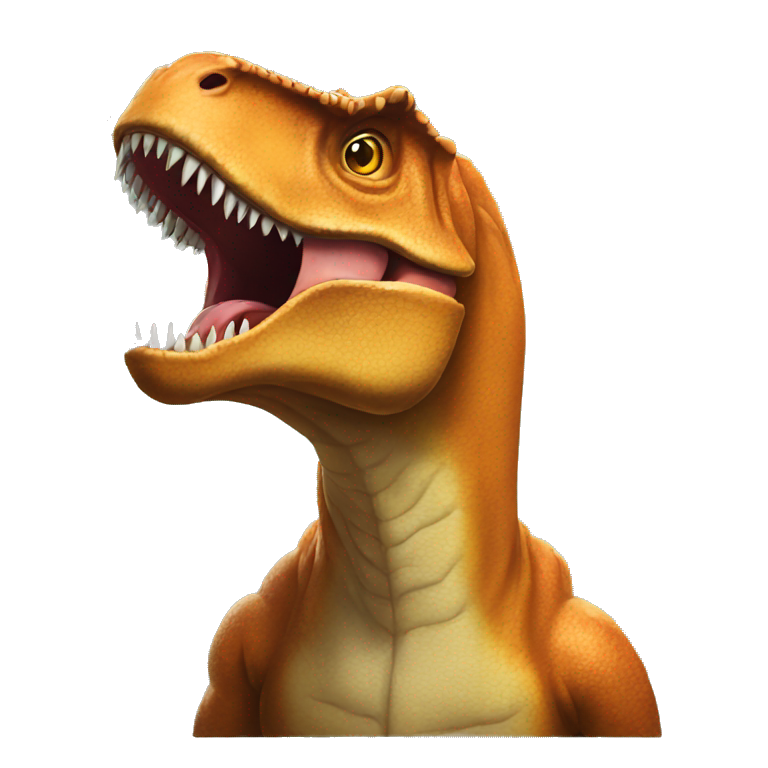 t-rex with human head emoji
