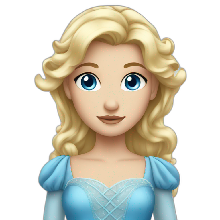 blonde princess blue eyes emoji