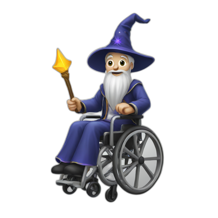 wizard on wheelchair emoji
